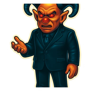 Render this image in retro sticker style, no border, transparent background. sticker