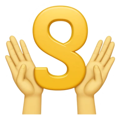 Make the letter S with emoji hands sticker