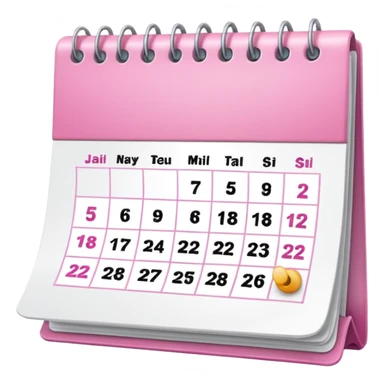 pink calendar sticker