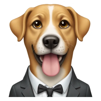 dog with a suit sticker