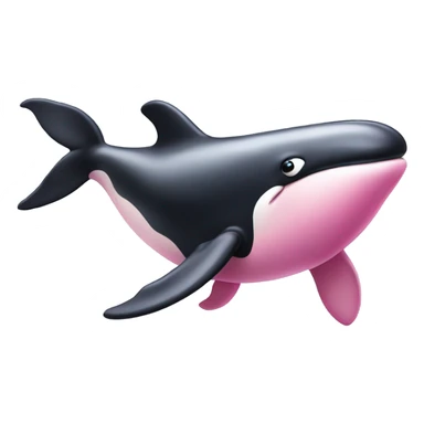 Pink killer whale  sticker