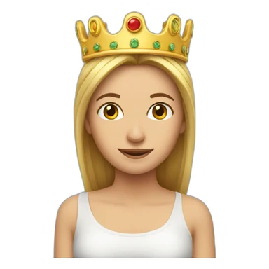 Carita con corona sticker