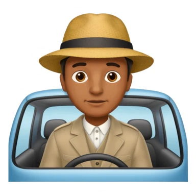homme créole réunionnais  avec chapeau embouteillage route  sticker