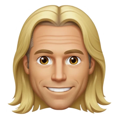Shawn Michaels with hazel eyes, long blonde hair sticker