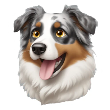 Australian Shepherd with two different color eyes  sticker