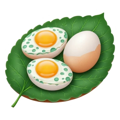 eggs on leaf sticker