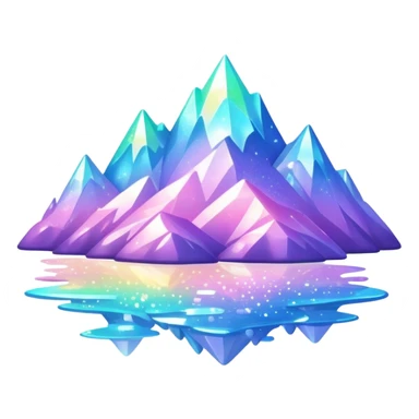 Iridescent glistening glossy sparkly shiny glittery scenery  sticker