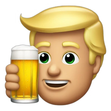 Donald trump drink a beer sticker