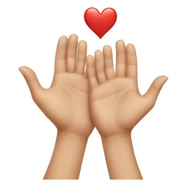 two hands creating a big heart sticker