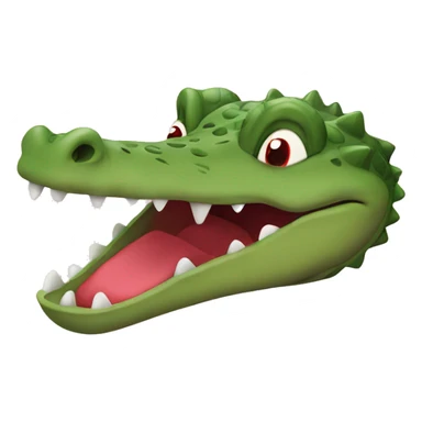 crocodile with heart eyes sticker