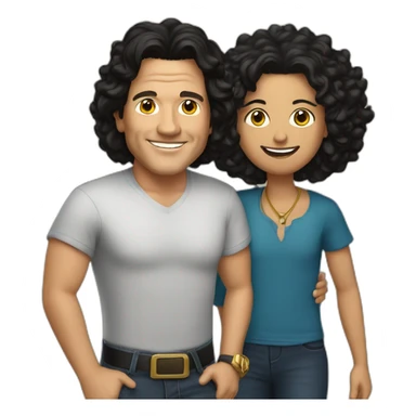 Carlos vives with an adult man colombian short black hair sticker