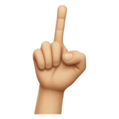 front of hand, one finger pointing  sticker