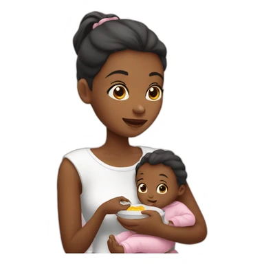 Woman Feeding Baby sticker