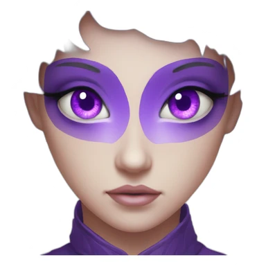 majestic godly violet iris eyeball serious symmetrical sticker