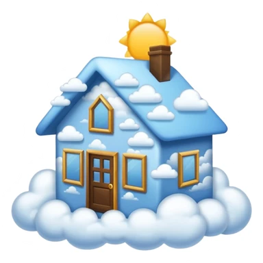 house made of clouds material  sticker