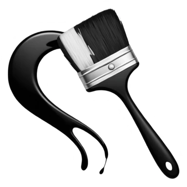 Visualize on-brand content — instantly. black white pallete preferred. brush painting on a canvas sticker