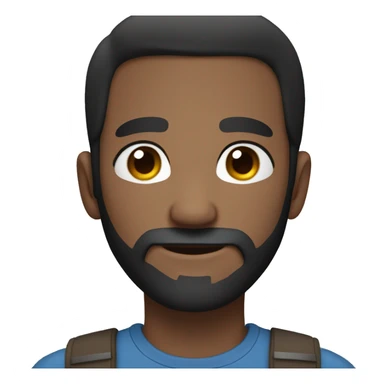 Short black hair male with blue eyes and beard sticker