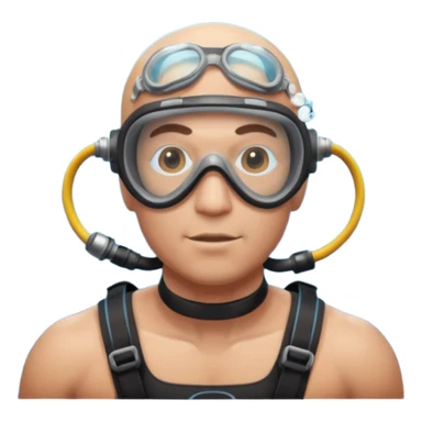 PATOGER le plongeur sous marin qui n'a pas de cheveux sticker