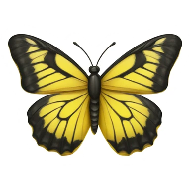 yellow butterfly sticker