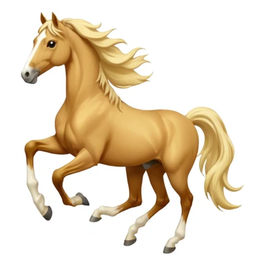 Brown  palomino horse with long flowing mane galloping with prosthetic leg, slender horse, solid yellow horse, running, galloping with prosthetic leg, pretty horse, horse with piebald foal sticker