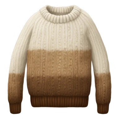 Cozy knited white brown fall sweater  sticker