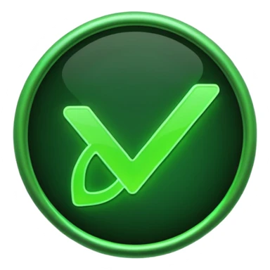 neon checkmark sticker