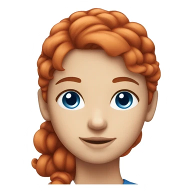 girl with red hair and blue eyes sticker