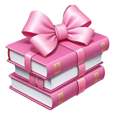 pink light romance books and bow sticker