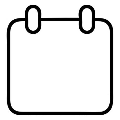 minimalist calendar icon with no text or numbers, only geometric shapes sticker