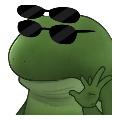 Hands on neck tongue out  sticker