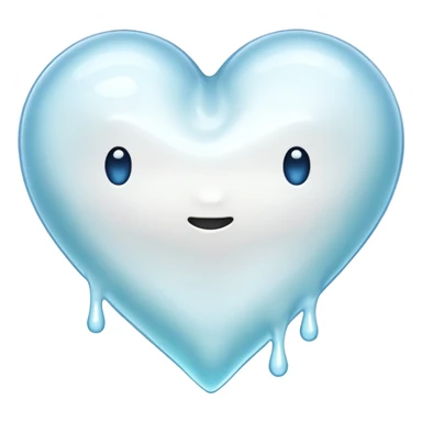 white heart slime (no face) sticker