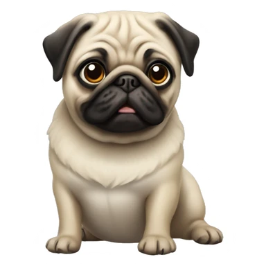 Pug realista  sticker