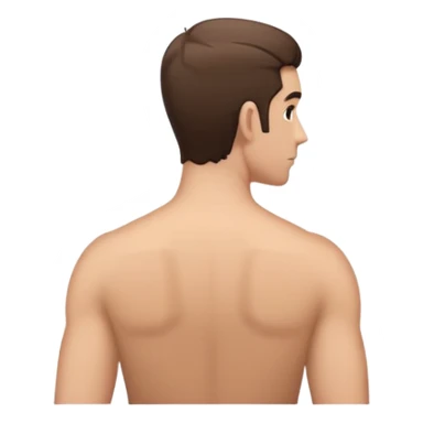 backside of a man 3/4 angle sticker