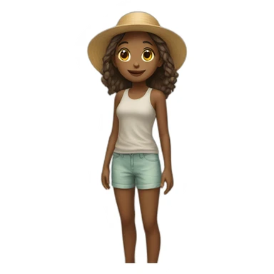 Girl on beach  sticker