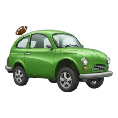 A car plays football sticker