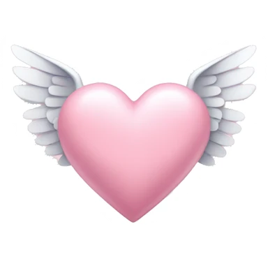 Pastel pink heart with wings sticker