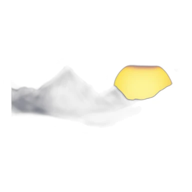 the sun setting behind the mountains sticker