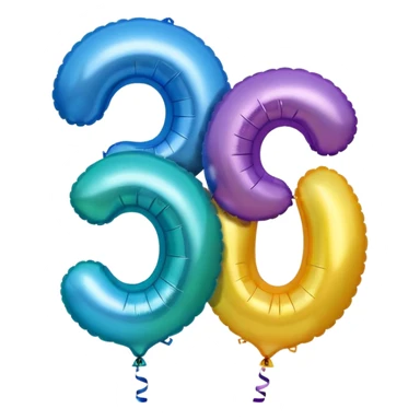 Balloons that say 30  sticker