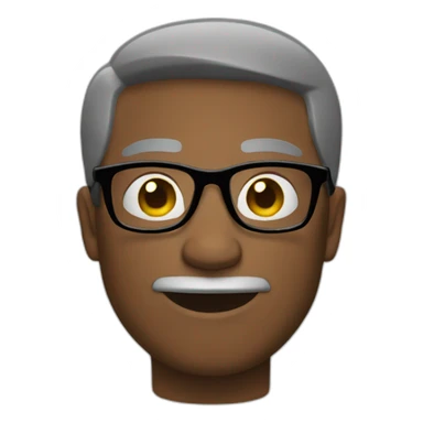 man with specs sticker