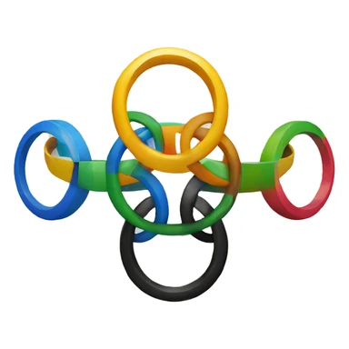 Olympics rings with nike logo sticker
