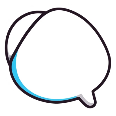 message bubble, cartoonish sticker style sticker