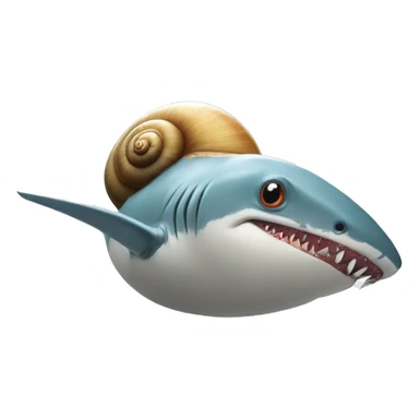 a snail beating a gangster shark in a snow with tree sticker