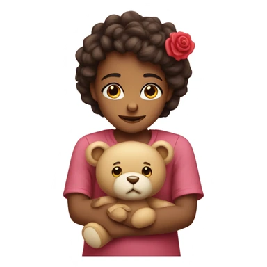 rosa heart with a teddy sticker