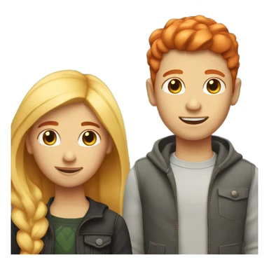 Two best friends one redhead girl and a blonde girl  sticker