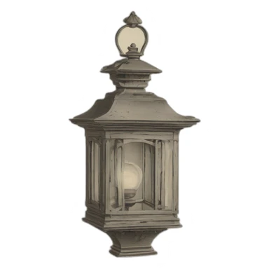 lanterne carree 18eme siecle sticker