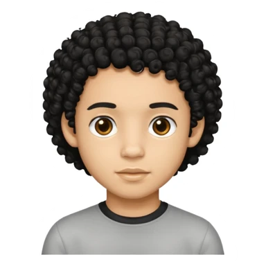 lightskin boy with black curly hair  sticker