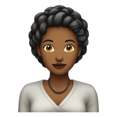 Femme noire tréssée sticker