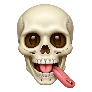 Skeleton with his tongue out sticker