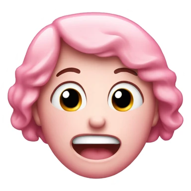 laugh crying pink emoji sticker
