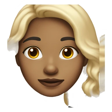 A girl with a light skin shade, dark wavy hair and freckles sticker